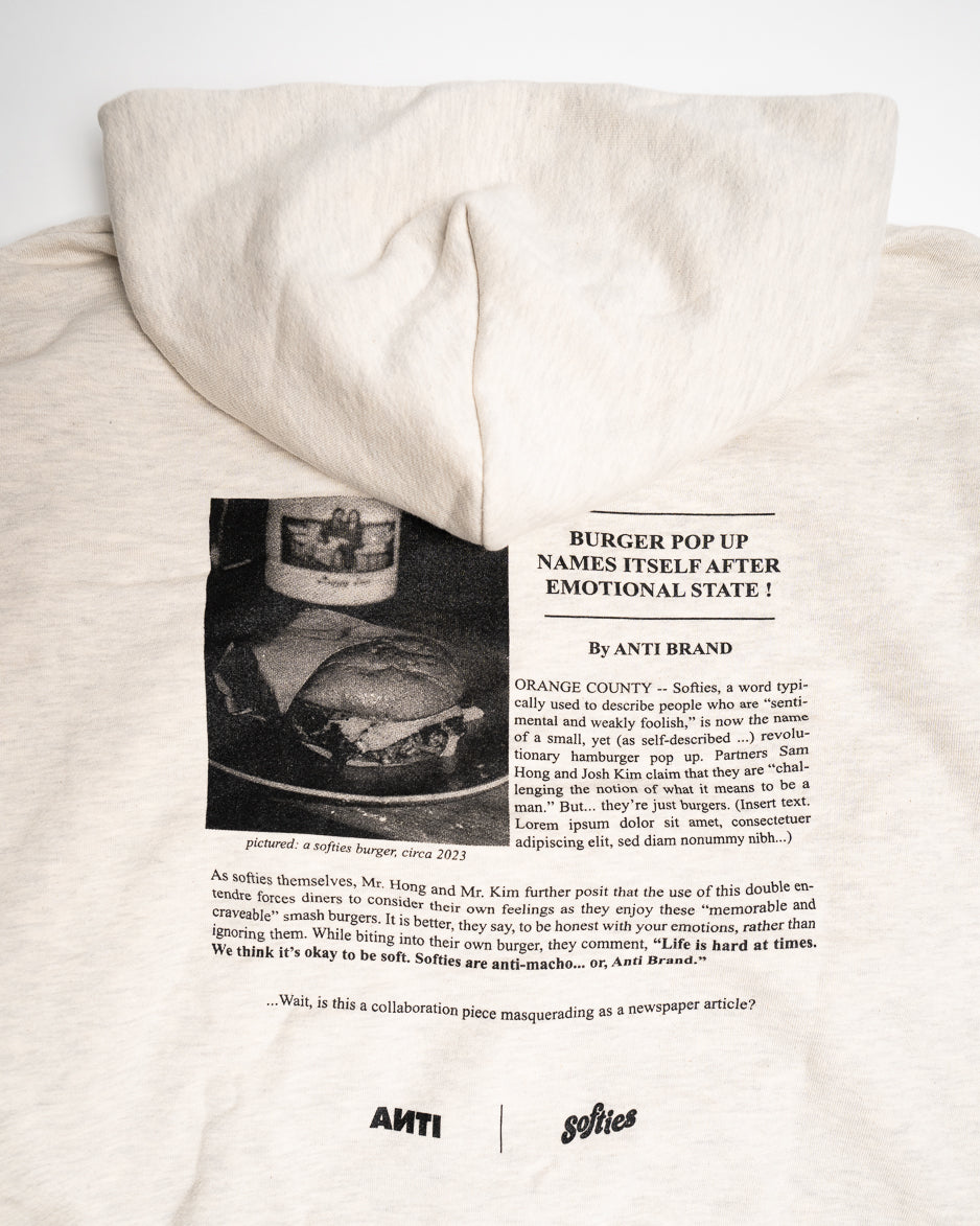 Softies x Anti - Burgers & Feelings Hoodie - The ANTI Brand